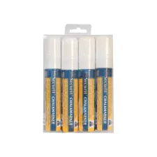Krijtstift Securit SMA-720 blok wit 7-15mm blister à 4 stuks