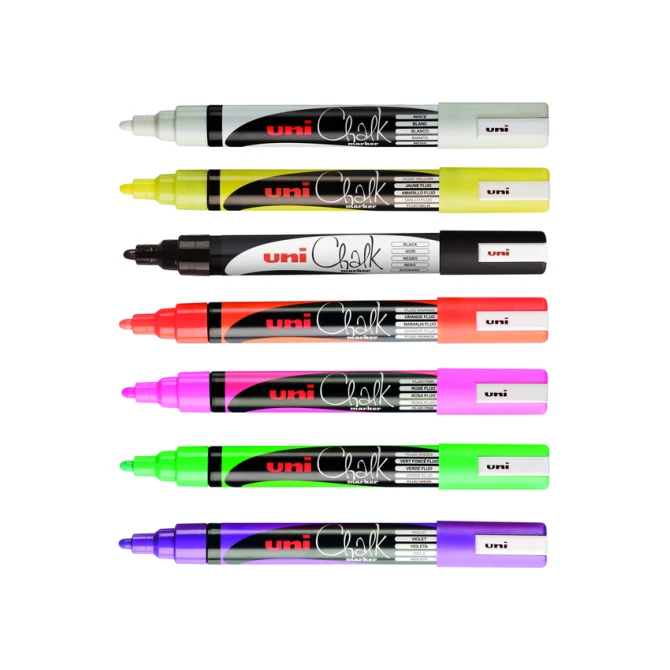 Krijtstift Uni-ball chalk rond 1.8-2.5mm fluor roze