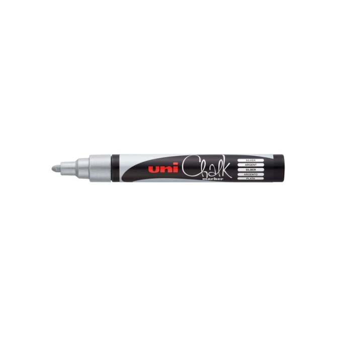 Krijtstift Uni-ball chalk rond 1.8-2.5mm zilver