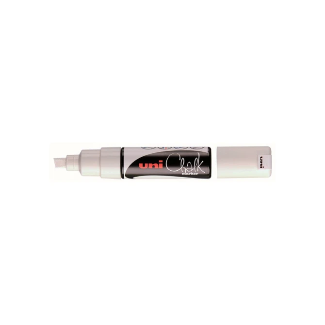Krijtstift Uni-ball chalk schuin 8.0mm wit