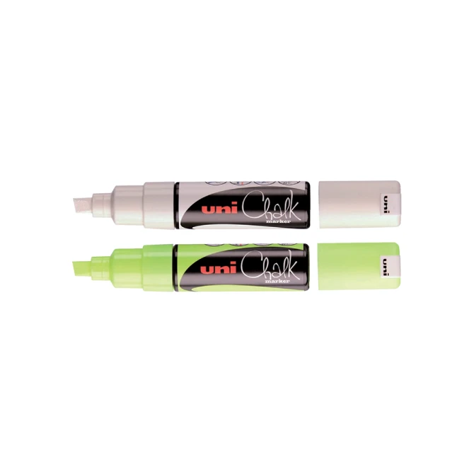 Krijtstift Uni-ball chalk schuin 8.0mm wit