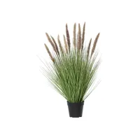 Kunstgras Everlands met pluimen bruin 80cm in pot pvc