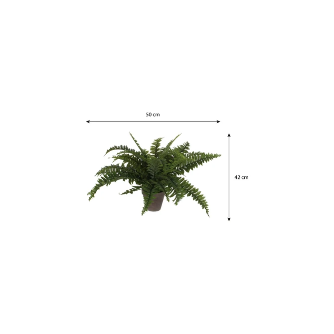 Kunstplant Mica Boston varen groen in pot Ø50cm 42cm