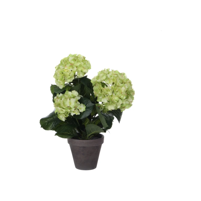 Kunstplant Mica Hortensia in pot groen Ø35 40cm