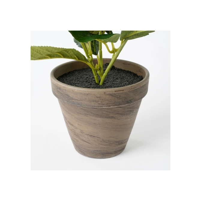 Kunstplant Mica Hortensia in pot groen Ø35 40cm