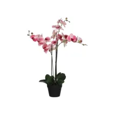 Kunstplant Mica Phalaenopsis orchideeën roze in plastic pot 79x51cm