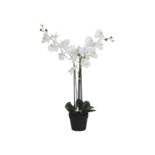 Kunstplant Mica Phalaenopsis orchideeën wit in plastic pot 79x51cm