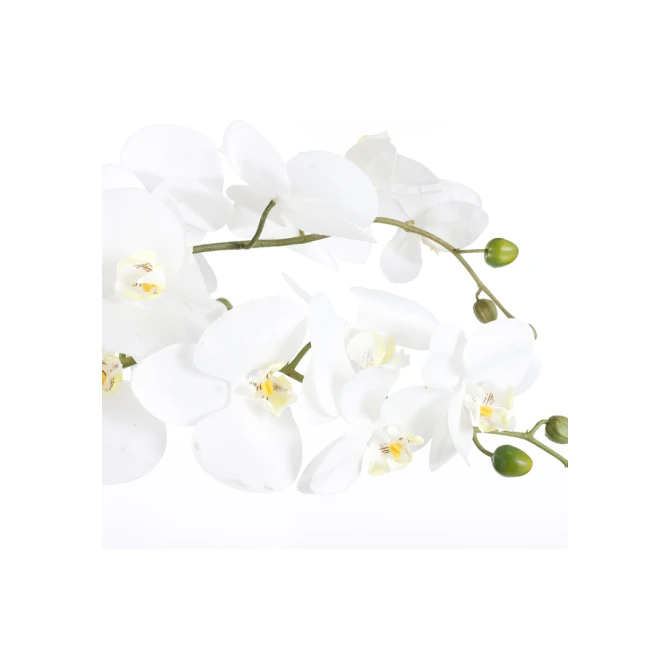 Kunstplant Mica Phalaenopsis orchideeën wit in plastic pot 79x51cm