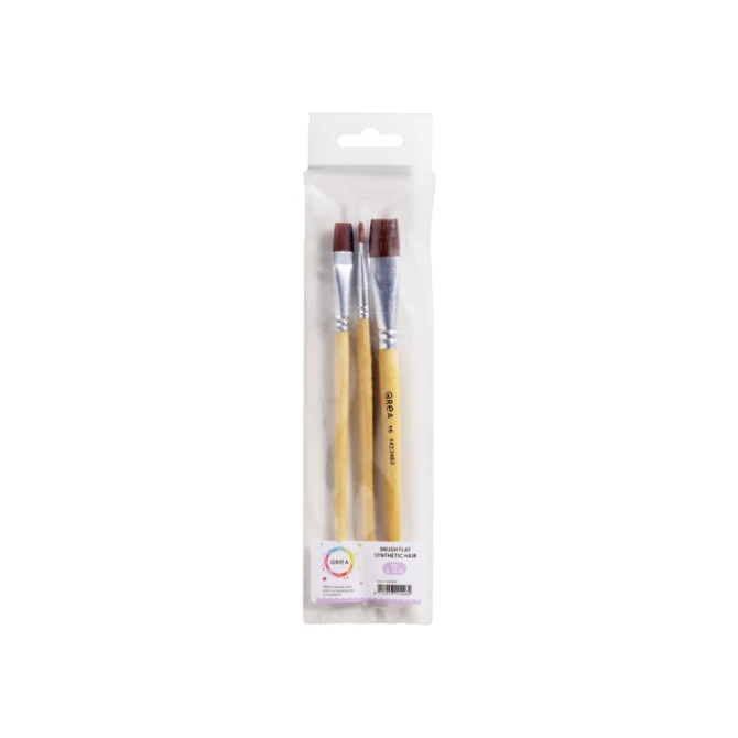 Kwast Qrea synthetisch set à 3 breedtes