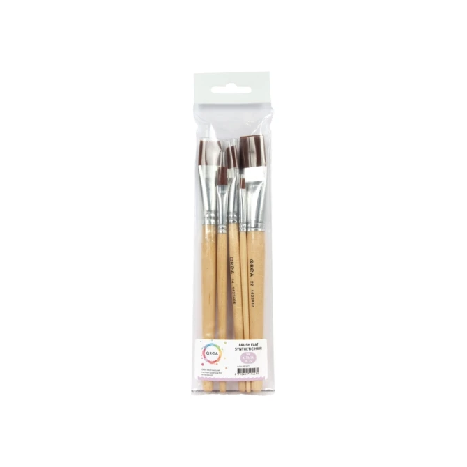 Kwast Qrea synthetisch set à 5 breedtes