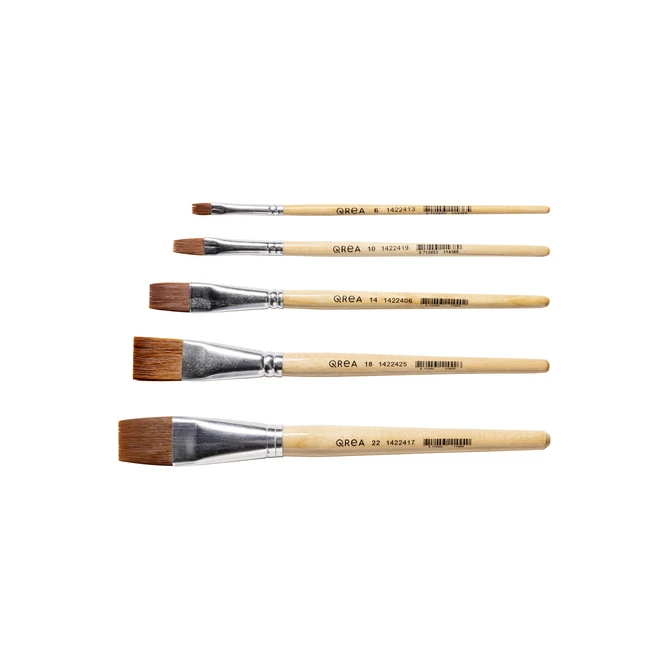 Kwast Qrea synthetisch set à 5 breedtes