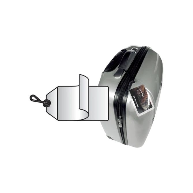 Label bagage Djois 3L 11120 72x123mm met nylonkoord transparant 10 stuks