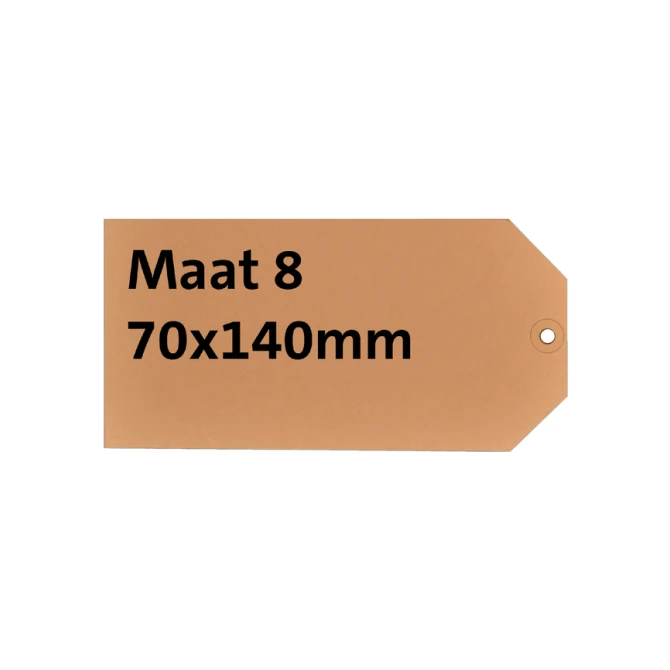 Label karton nr 8 200gr 70x140mm chamois 1000 stuks