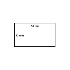 Labeletiket IEZZY Zebra 800262-125 57x32mm 25mm wit permanent 2100st