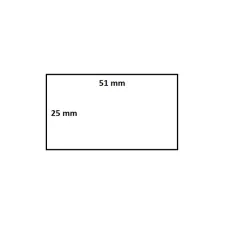 Labeletiket IEZZY Zebra 880199-025D 51x25mm 25mm wit permanent 2580st