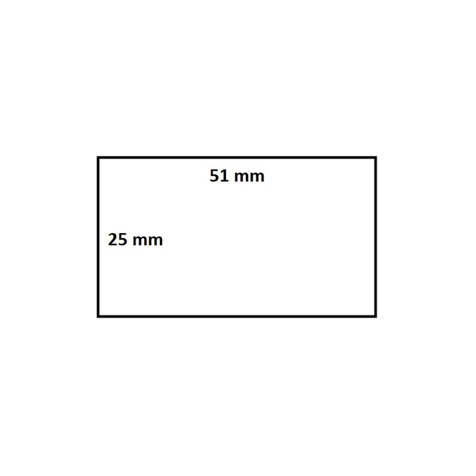 Labeletiket IEZZY Zebra 880199-025D 51x25mm 25mm wit permanent 2580st