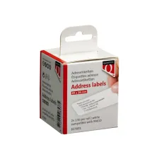 Labeletiket Quantore 99010 28x89mm adres wit 2 rollen