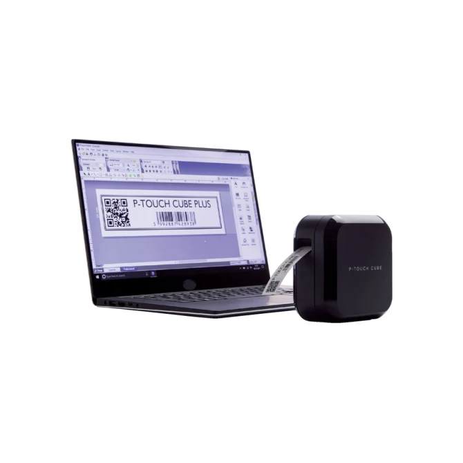 Labelprinter Brother P-touch Cube Plus TZe PT-P710BT desktop 24mm zwart
