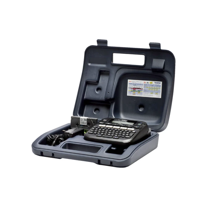 Labelprinter Brother P-touch TZe PT-D210 desktop qwerty 12mm zwart in koffer