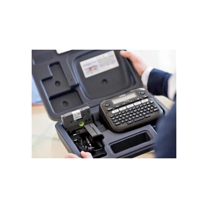 Labelprinter Brother P-touch TZe PT-D210 desktop qwerty 12mm zwart in koffer