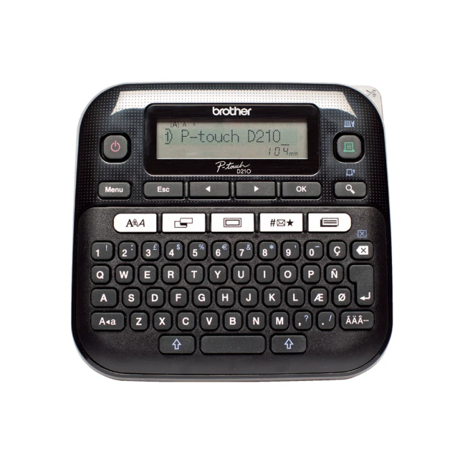 Labelprinter Brother P-touch TZe PT-D210 desktop qwerty 12mm zwart in koffer