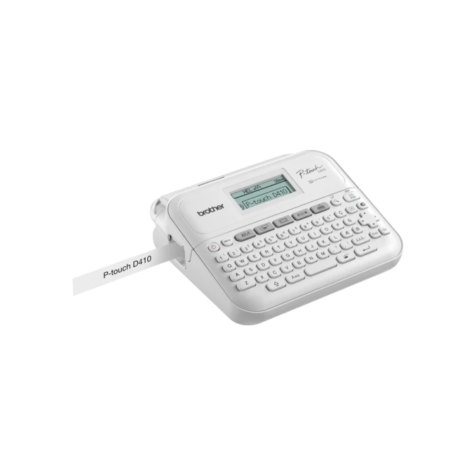 Labelprinter Brother P-touch TZe PT-D410 desktop qwerty 18mm wit in koffer