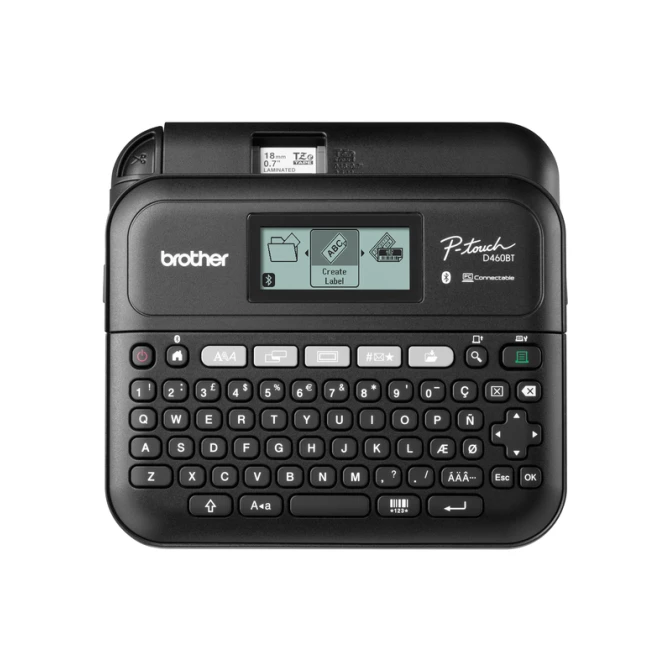 Labelprinter Brother P-touch TZe PT-D460BT desktop qwerty 18mm zwart in koffer