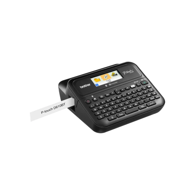 Labelprinter Brother P-touch TZe PT-D610BT desktop qwerty 24mm zwart in koffer
