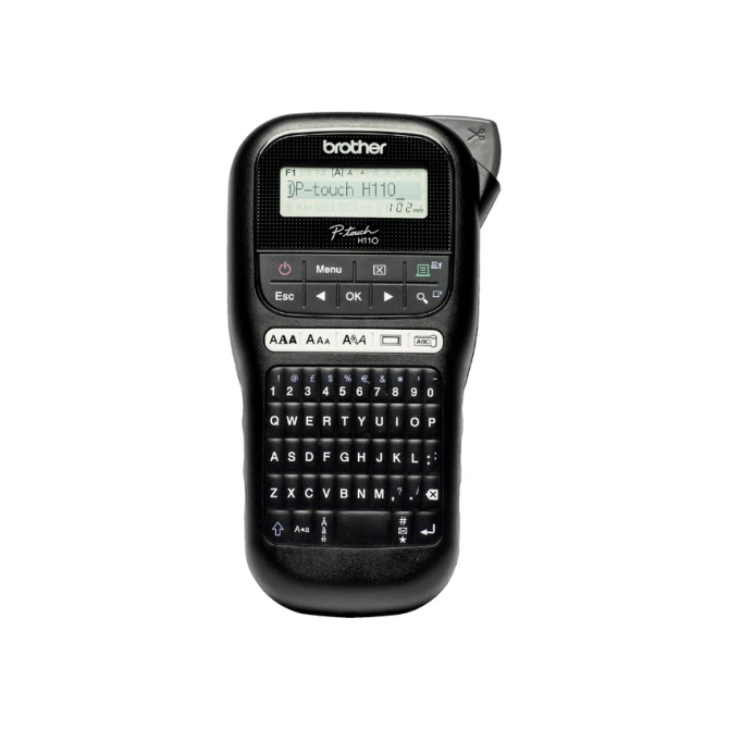 Labelprinter Brother P-touch TZe PT-H110 draagbaar qwerty 12mm zwart