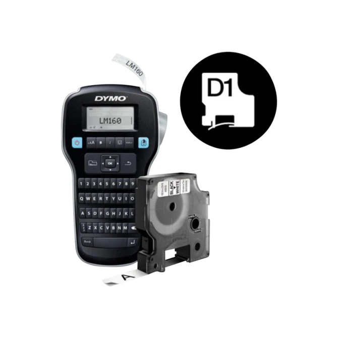 Labelprinter Dymo LabelManager 160 draagbaar azerty 12mm zwart valuepack