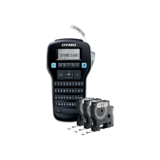 Labelprinter Dymo LabelManager 160 draagbaar azerty 12mm zwart valuepack