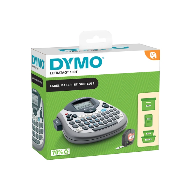Labelprinter Dymo LetraTag 100T draagbaar azerty 12mm zilver