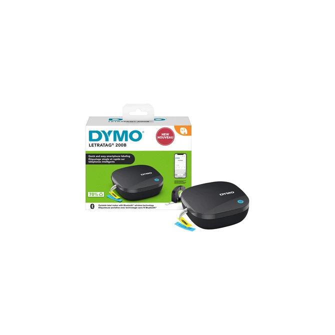 Labelprinter Dymo LetraTag 200B draagbaar bluetooth 12mm zwart