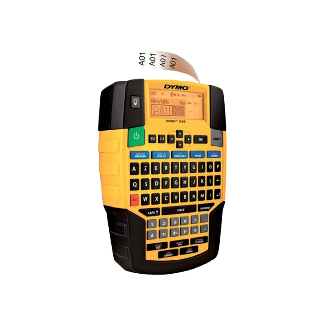 Labelprinter Dymo Rhino 4200 industrieel azerty 19mm geel