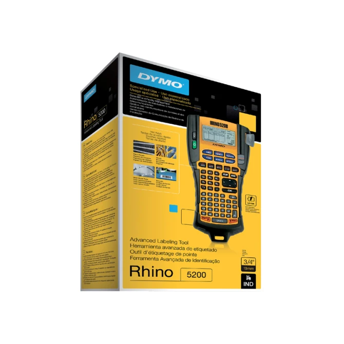 Labelprinter Dymo Rhino 5200 industrieel abc 19mm geel