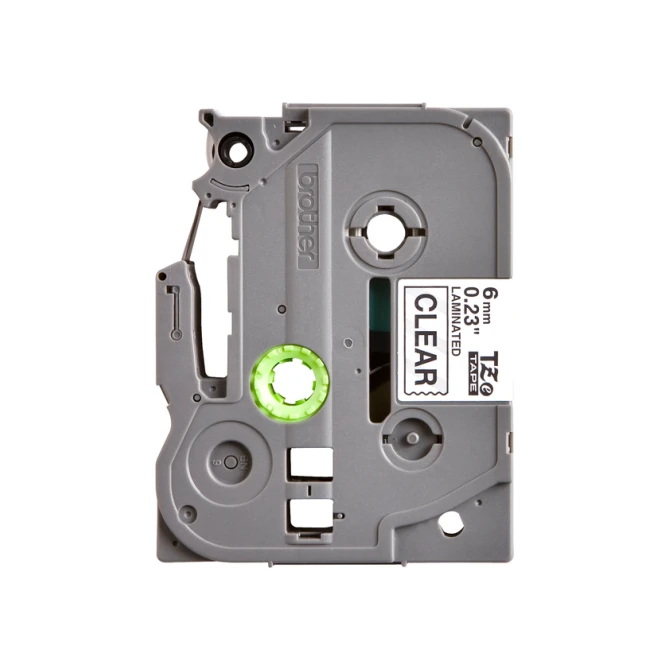 Labeltape Brother P-touch TZe-111 standaard 6mm zwart op transparant