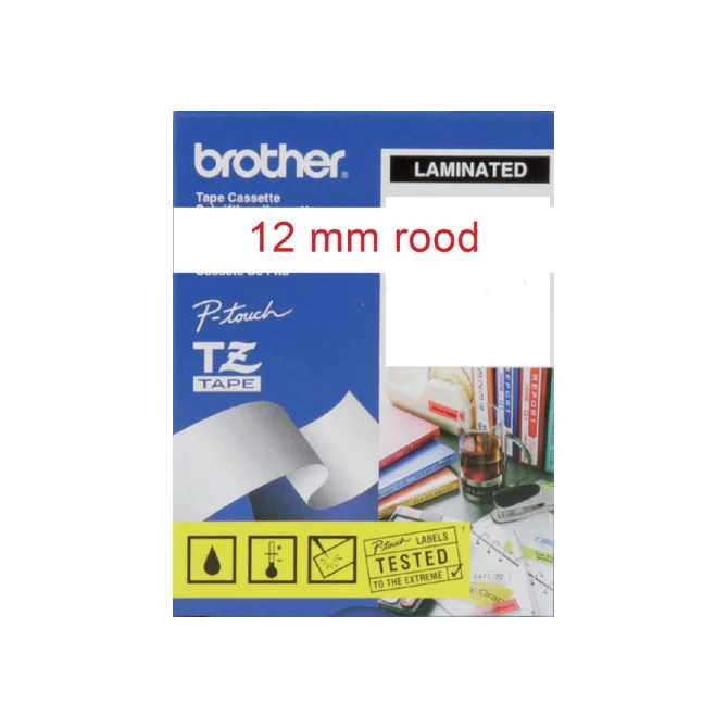 Labeltape Brother P-touch TZe-232 standaard 12mm rood op wit