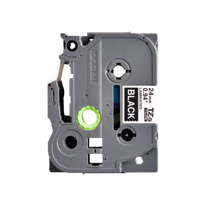 Labeltape Brother P-touch TZe-355 standaard 24mm wit op zwart
