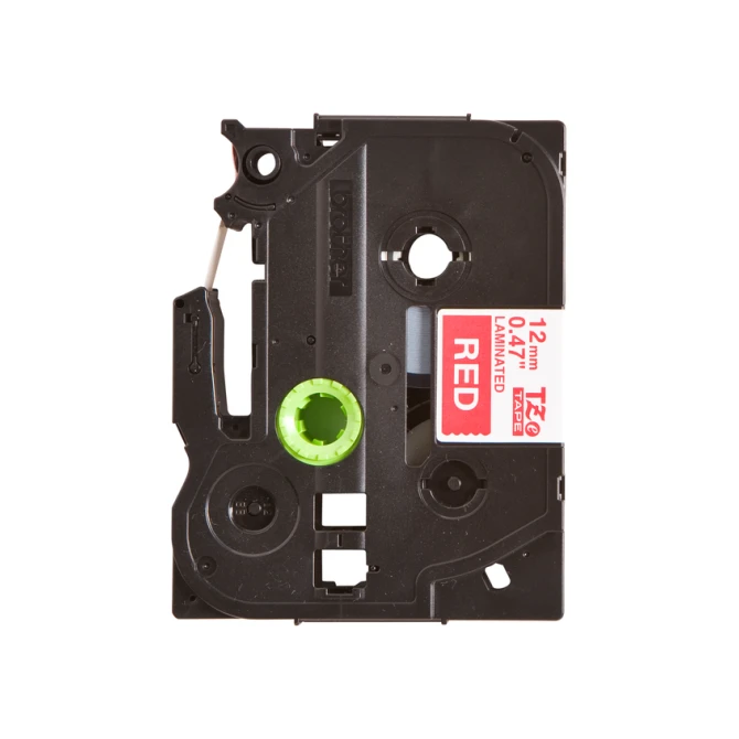 Labeltape Brother P-touch TZe-435 standaard 12mm wit op rood
