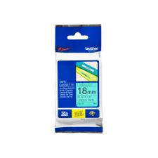Labeltape Brother P-touch TZe-741 standaard 18mm zwart op groen
