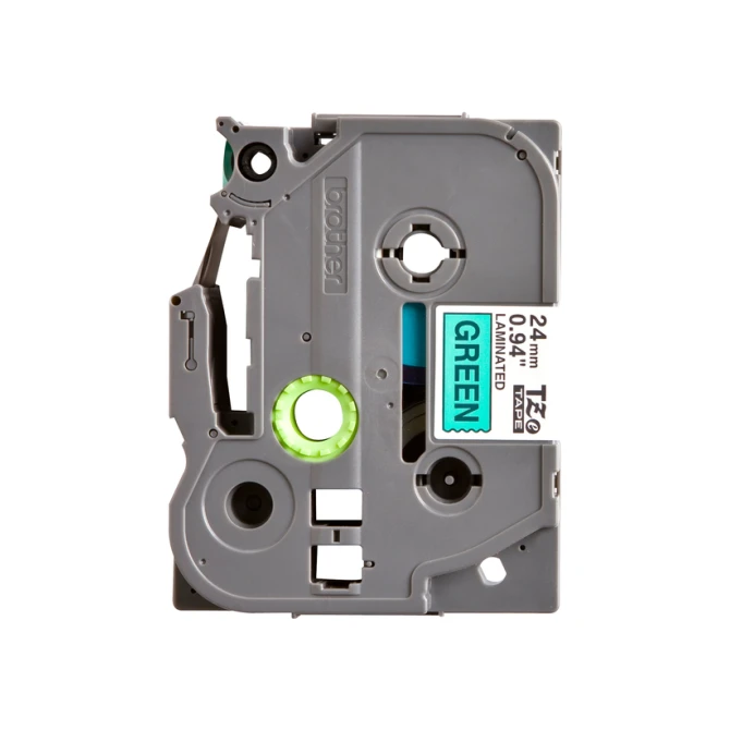 Labeltape Brother P-touch TZe-751 standaard 24mm zwart op groen