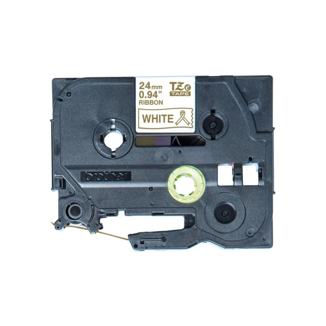 Labeltape Brother P-touch TZe-R254 24mm goud op wit