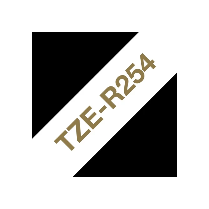 Labeltape Brother P-touch TZe-R254 24mm goud op wit