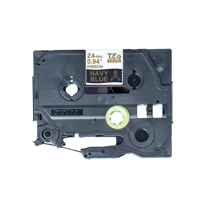 Labeltape Brother P-touch TZe-RN54 24mm goud op marineblauw