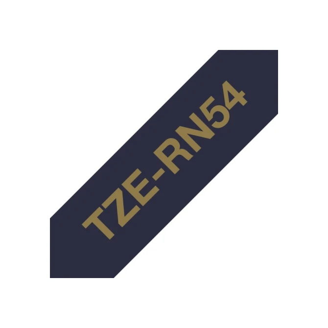 Labeltape Brother P-touch TZe-RN54 24mm goud op marineblauw