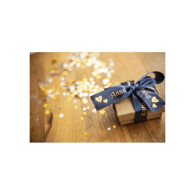 Labeltape Brother P-touch TZe-RN54 24mm goud op marineblauw