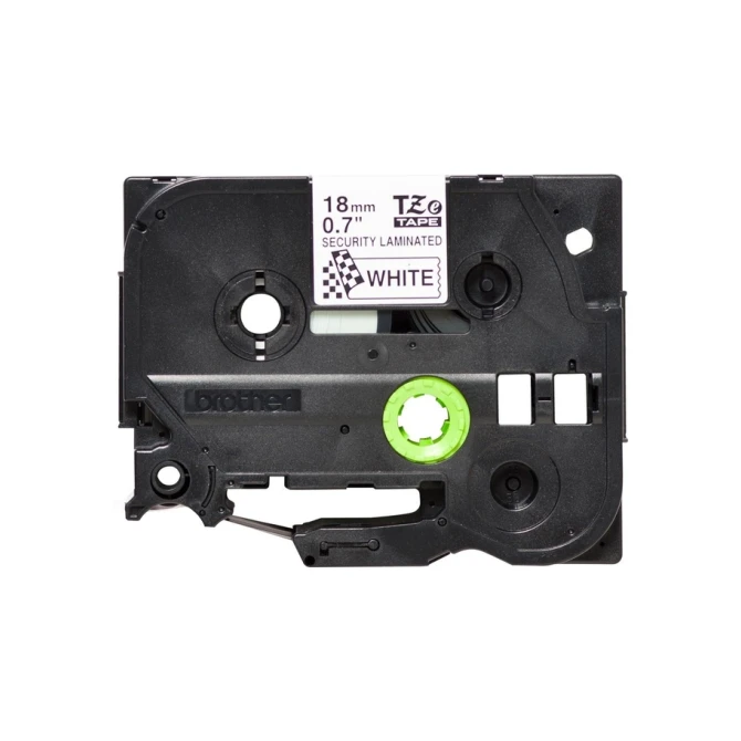 Labeltape Brother P-touch TZe-SE4 veiligheidstape 18mm zwart op wit