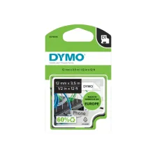 Labeltape Dymo LabelManager D1 nylon 12mm zwart op wit
