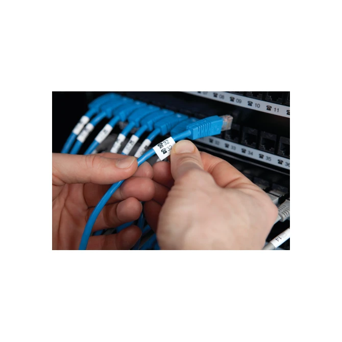 Labeltape Dymo LabelManager D1 nylon 12mm zwart op wit