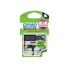 Labeltape Dymo LabelManager D1 polyester 12mm wit op zwart